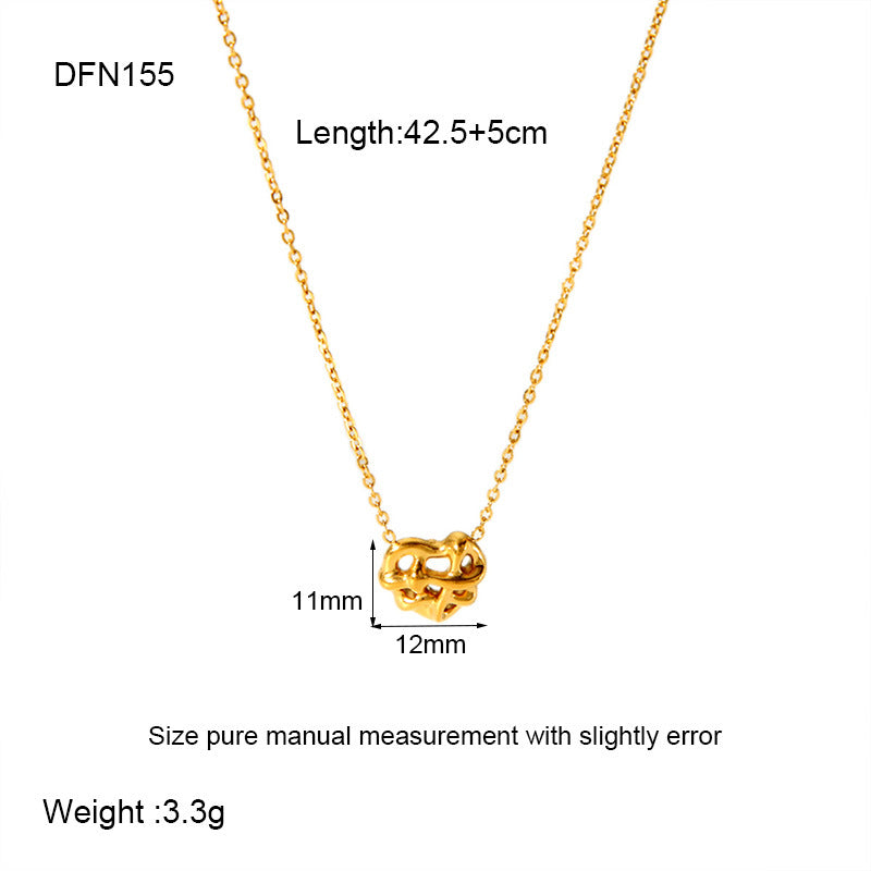 Wholesale stainless steel heart shell palm tree geometric pendant necklace